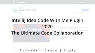 IntelliJ Idea Tip - Code With Me Plugin