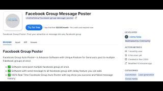 Facebook group poster Software