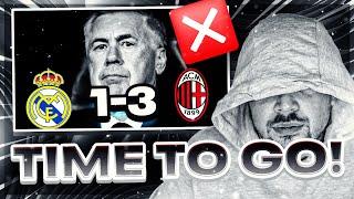 ANCELOTTI IT'S TIME TO GO! THE WHOLE TEAM STINKS  Real Madrid 1-3 AC Milan MATCH REACTION