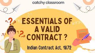 #2 Essentials of a Valid Contract | Indian Contract Act 1872 | UGCF NEP |  1 Sem B.Com/CS/CA/LLB