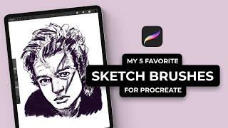 My 5 Favorite Sketch Brushes For Procreate (#Shorts)