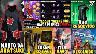 É AMANHÃ?! NOVA LOJA DE TROCA TOKENS DO 7º, CAMISA DE TIME, NARUTO FF, ANGELICAL E MAIS NOVIDADES FF