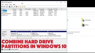 Combine Hard Drive Partitions in Windows 10