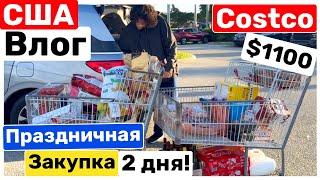 США Влог Закупка к празднику в Costco с Лёвой на $1100 и опять на закупку Big big family in the USA