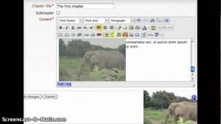 Using the Moodle "Book" module to add content