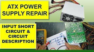 {311} Computer ATX Computer Power Supply Repair  / 5V SB Standby Voltage Fail / Input short circuit