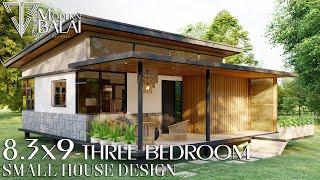 MODERN BAHAY-KUBO SIMPLE HOUSE DESIGN 3-BEDROOM 8.4X9.9 METERS | MODERN BALAI