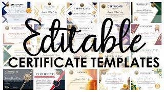 EDITABLE CERTIFICATE TEMPLATES 2