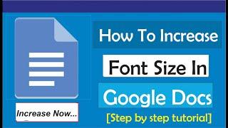 How To Increase Font Size In Google Docs