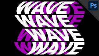 Double wavy text | Warp and bend text | PHOTOSHOP TUTORIAL - TEXT EFFECT