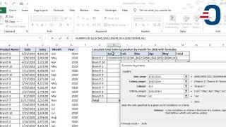 How to SUM Total Sales by Month and Year using Excel SUMIFS Function