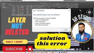 How to solve layers not deleted just 1 mint #solution #autocad