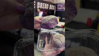 Ube pandesal from Ube bread box! Get it at Foodieland San Diego!