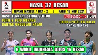 Hasil Lengkap Jepang Master 2024 Hari Ini Day 2 ~ JOJO JORJI Menang ~ CHICO KW Kalah ~9 Wakil Ke R16