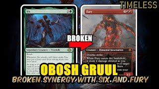 Broken Synergy With Six and Fury! - Obosh Gruul | Timeless BO3 Ranked | MTG Arena