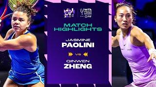 Jasmine Paolini vs. Zheng Qinwen | 2024 WTA Finals Riyadh Group Stage | Match Highlights