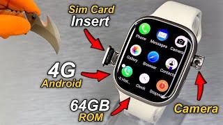 4G Android SmartWatch With Camera & SimCard Insert️S9 4G, 4GB RAM + 64GB ROM (S9 Ultra 2 4G System)