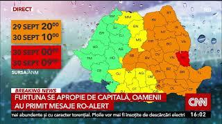 Mesaj RO-Alert în București și Ilfov: fenomene meteo extreme, repetitive, inclusiv pe timpul nopți