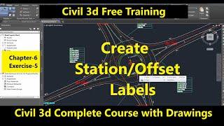 How To Create Station Offset labels In AutoCAD Civil 3d | Civil 3D Add Station and Offset Labels