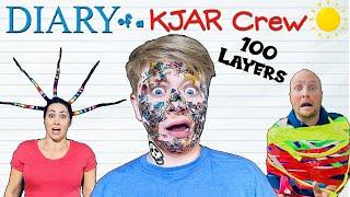 100 LAYERS! Funny SIBLINGS vs PARENTS Prank War Challenge! DIARY of a KJAR Crew!