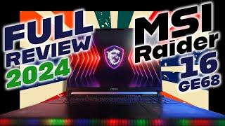 Detailed look at the MSI Raider 16 GE68 (2024) gaming laptop