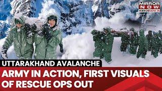 Uttarakhand Avalanche: Army In Action, First Visuals Of Rescue Ops Out Near Badrinath | Watch