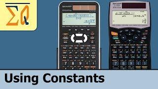 Sharp EL-W516 EL-W516x EL-W516XBSL using constants