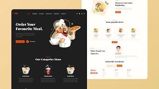 Complete Website with HTML CSS & JS | How to Create A Awesome Website for a Restaurant