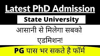 State University PhD Admission Notification 2022 || UGC NTA NET JRF ||