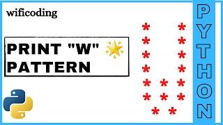 print w using python | print w alphabet in python ( in star *️⃣ pattern )