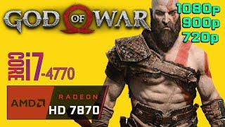 GOD OF WAR RADEON HD 7870 | i7 4770 | 1080p, 900p, 720p Test