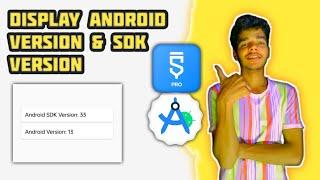 Sketchware Tutorial: Display Android Version and SDK Version