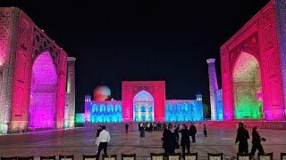 Live Light Show from Samarkand Uzbekistan 