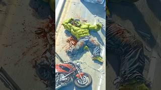 Hulk and Captain America vs  Motorcycles  AI #hulk #captainamerica #motorcycles