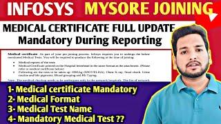 Infosys Medical Certificate/Report Detail Information  | Onboarding & Joining Update | Training, OL