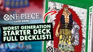 WORST GENERATION STARTER DECK FULL DECKLIST - ONE PIECE CARD GAME