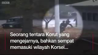 Detik-detik penembakan tentara korea utara yang membelot ke korea selatan