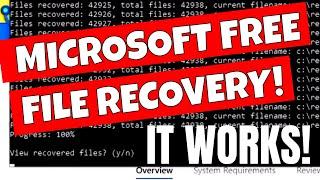 FREE File Recovery From MICROSOFT Windows File Recovery
