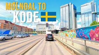 Driving in Sweden  from Mölndal to Kode in June 2024