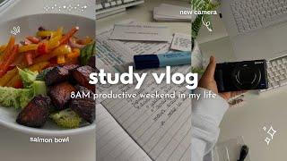 STUDY VLOG  8am productive weekend, lots of note-taking & camera unboxing