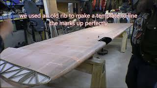 Piper Super Cub Wing / Punching Holes In Perfectly Good Fabric - Laying Out For Rb Lacing