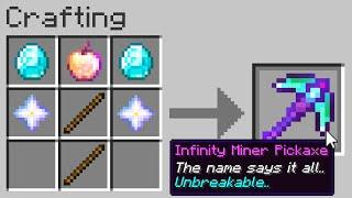 Minecraft UHC but you can craft an "Infinity Miner Pickaxe"..