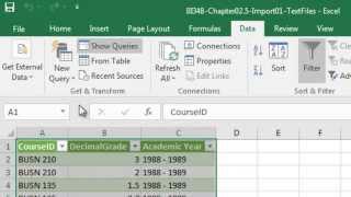 Basic Excel Business Analytics #30: Excel 2016 Power Query: Data Ribbon Tab, Get and Transform