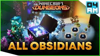 ALL SECRET OBSIDIAN CHEST Locations For Minecraft Dungeons: Hidden Depths DLC