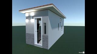 2m x 6m Small House Design! Casa Pequeña