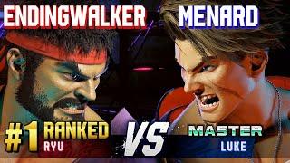 SF6 ▰ ENDINGWALKER (#1 Ranked Ryu) vs MENARD (Luke) ▰ High Level Gameplay