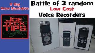 The battle of 8gig Voice Recorders | REVIEWS | JoeteckTips