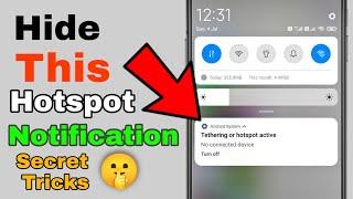 How to hide hotspot notification in Redmi | hotspot hide kaise kare mi phone | How to remove Hotspot