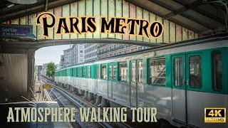 [4K]  Real Paris Metro experience: walk with Commuters, Scenic Rides & Steampunk Wonders! 