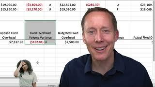 9.7 Fixed Manufacturing Overhead Budget and Volume Variances in Excel